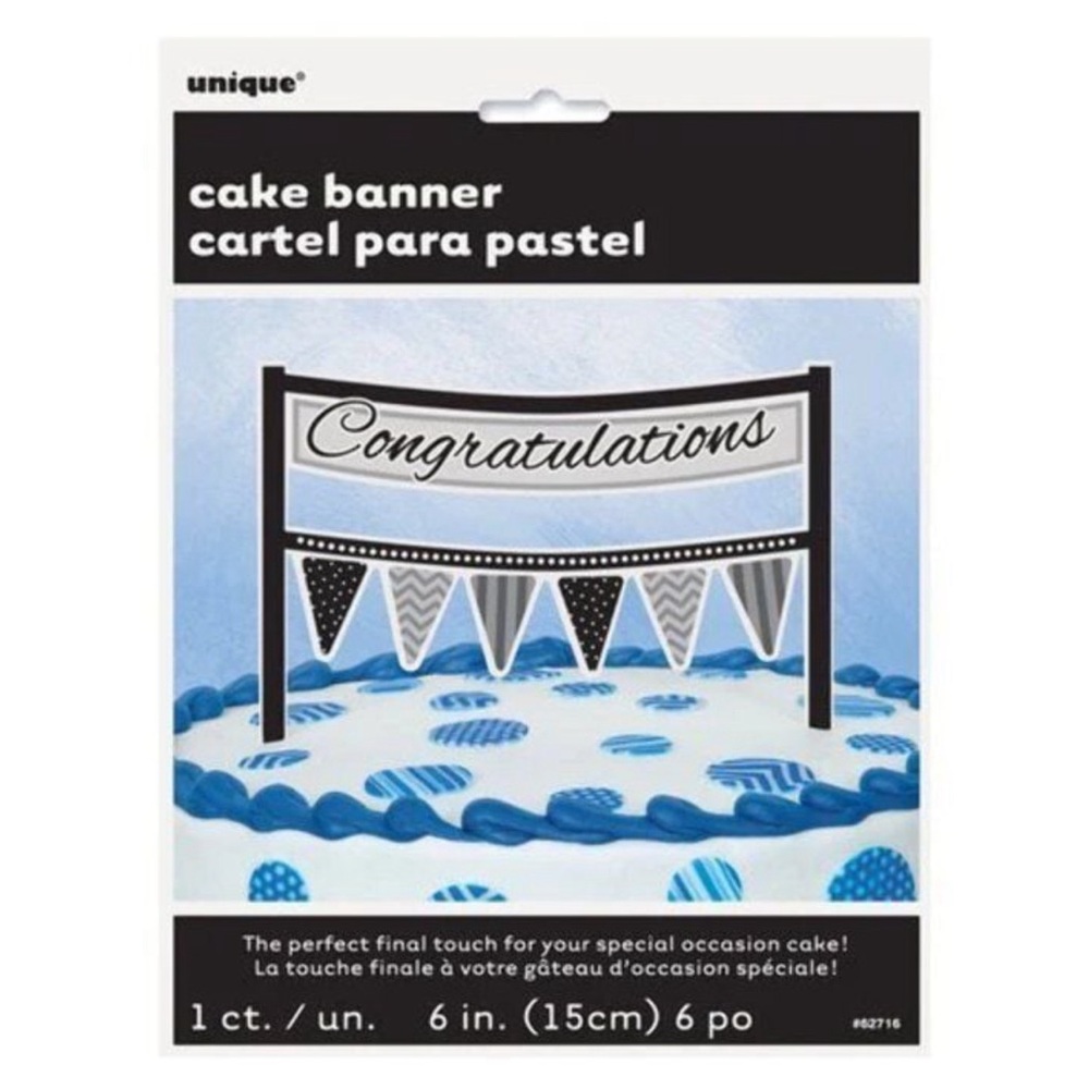 Unique Cardboard Congratulations Cake Topper Party Supplies 1 Count